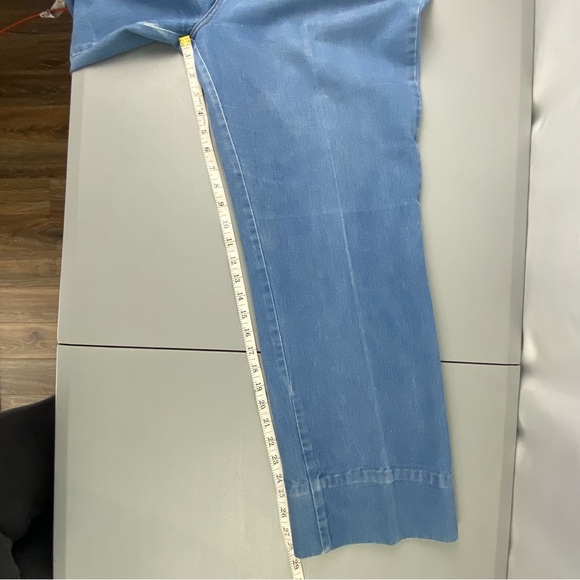 Vintage Kmart 70s High Waisted Pleated Trouser Blue Jeans size 17/18 - Picture 9 of 14